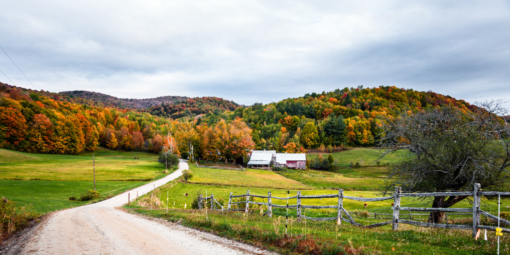 vermont farmland in autumn